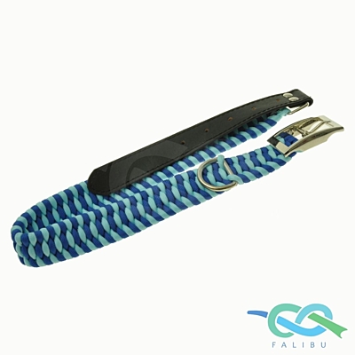 Obojek z paracordu trilobit modrý svítící